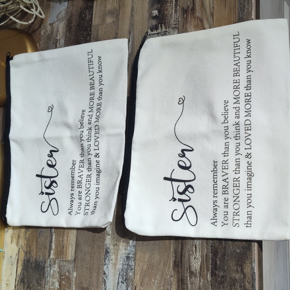 New 2 sister makeup bags